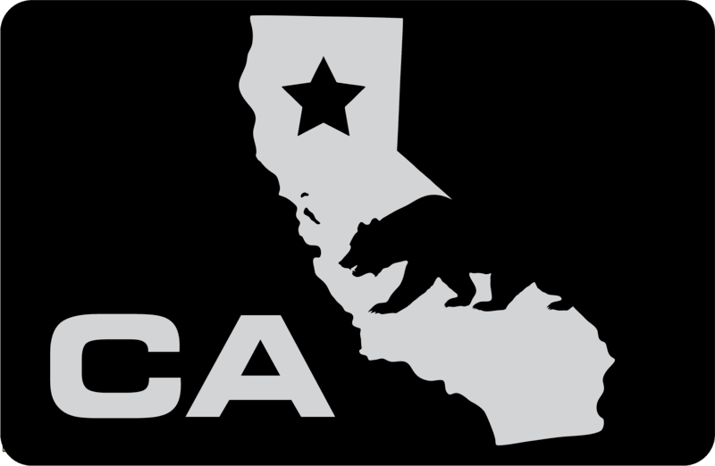 California State Map - Trailer Hitch Cover